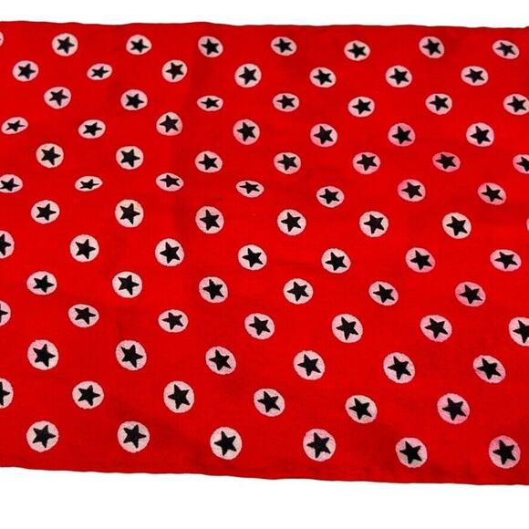 Echo Womens Red White Blue Star Print Scarf Head Wrap Lightweight 50"x5" - Picture 8 of 16